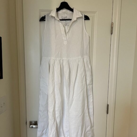 White, Washed Linen Dress - Picture 4 of 5